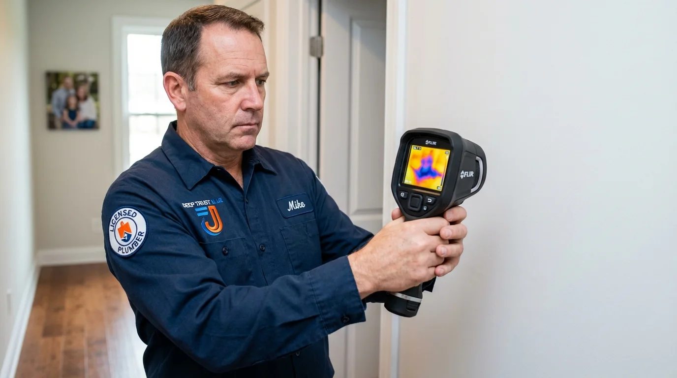 Thermal imaging leak detection by Johns Plumbing LLC in Grand Haven